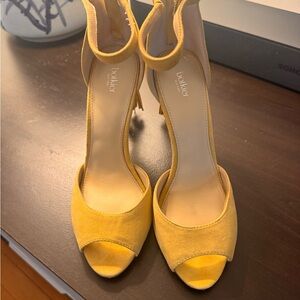 Botkier Yellow Peep-Toe Heels
